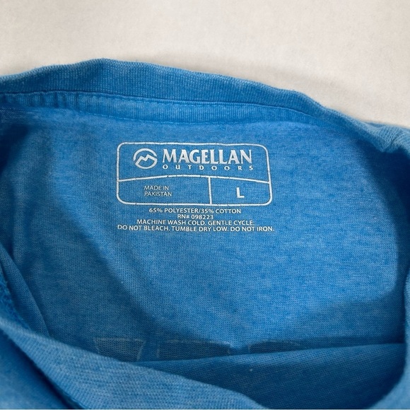 2 for$15 Magellan Outdoors Blue Men's Shirt - Picture 4 of 7